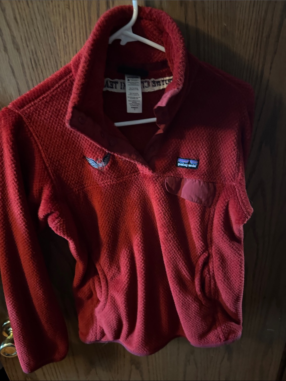 Patagonia Red Snap-Front Fleece Pullover